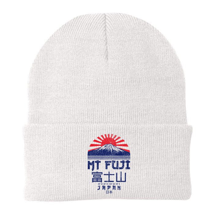 Mt. Fuji Japan Vintage Retro Souvenir Tokyo Japanese Knit Cap Winter Beanie