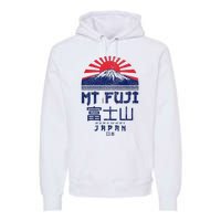 Mt. Fuji Japan Vintage Retro Souvenir Tokyo Japanese Premium Hoodie