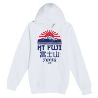 Mt. Fuji Japan Vintage Retro Souvenir Tokyo Japanese Premium Pullover Hoodie