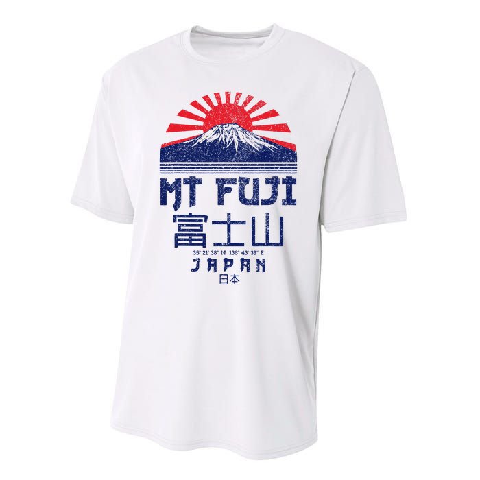 Mt. Fuji Japan Vintage Retro Souvenir Tokyo Japanese Performance Sprint T-Shirt