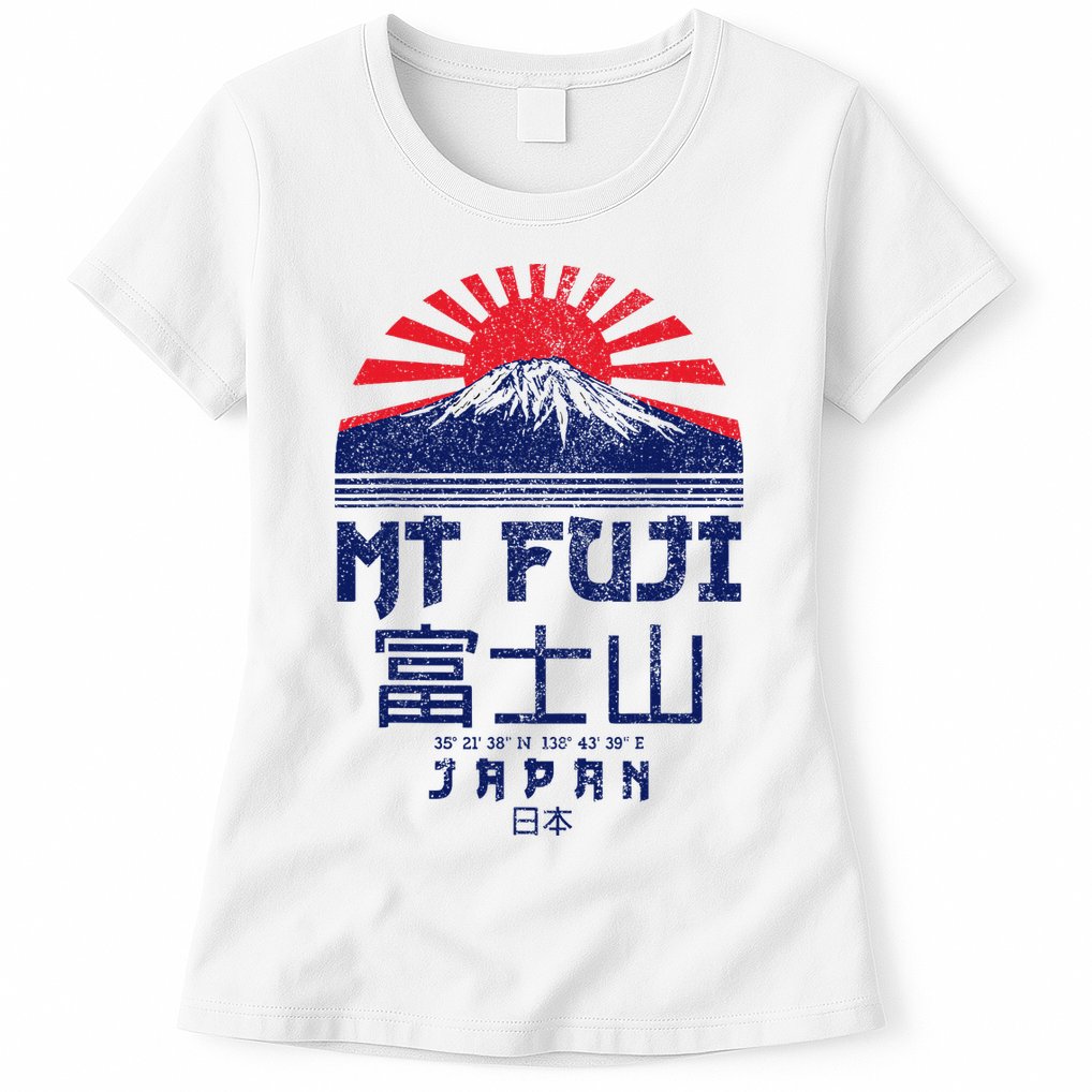 Mt. Fuji Japan Vintage Retro Souvenir Tokyo Japanese Womens T-Shirt