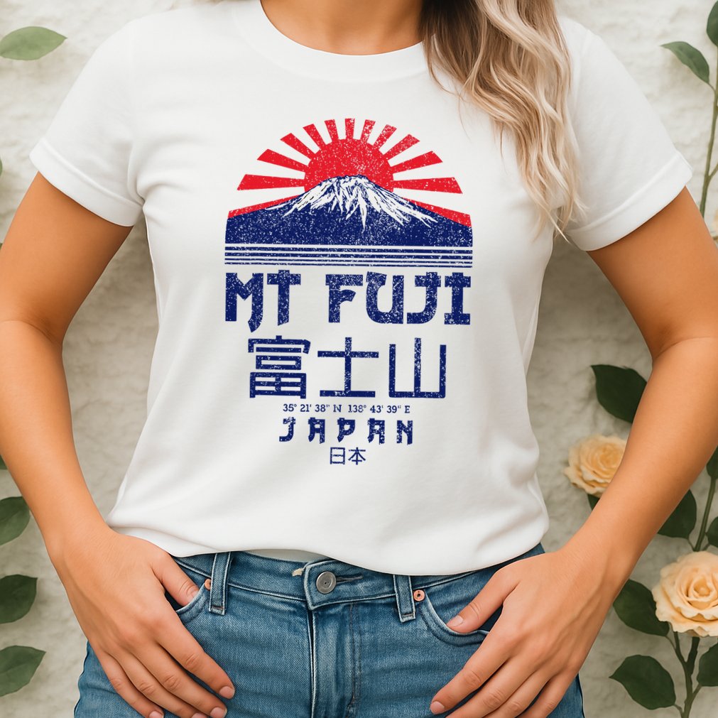 Mt. Fuji Japan Vintage Retro Souvenir Tokyo Japanese Womens T-Shirt