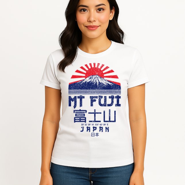 Mt. Fuji Japan Vintage Retro Souvenir Tokyo Japanese Womens T-Shirt