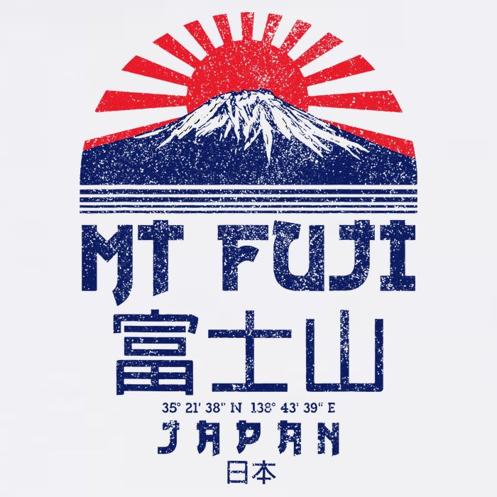 Mt. Fuji Japan Vintage Retro Souvenir Tokyo Japanese Womens T-Shirt