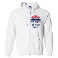 Mt. Fuji Japan Vintage Retro Souvenir Tokyo Japanese Full Zip Hoodie