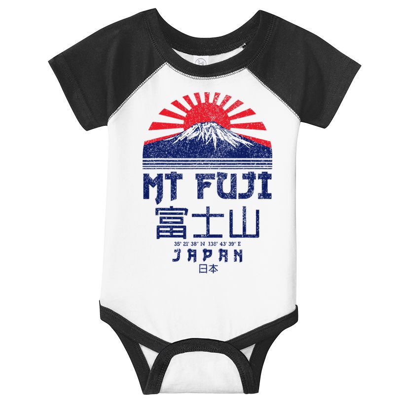 Mt. Fuji Japan Vintage Retro Souvenir Tokyo Japanese Infant Baby Jersey Bodysuit