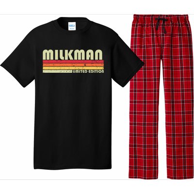 Milkman Funny Job Title Profession Birthday Worker Idea Pajama Set