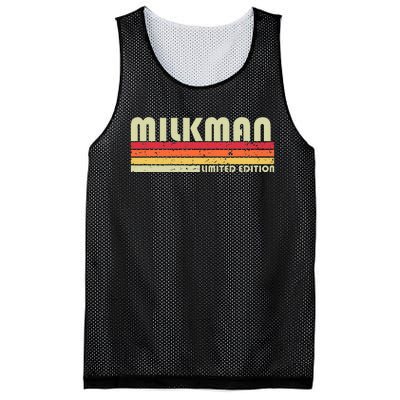 Milkman Funny Job Title Profession Birthday Worker Idea Mesh Reversible Basketball Jersey Tank