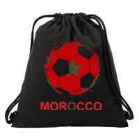 Morocco Flag Jersey Supporter Moroccan Soccer Team Moroccan Drawstring Bag