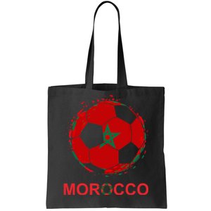 Morocco Flag Jersey Supporter Moroccan Soccer Team Moroccan Tote Bag