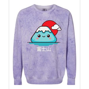 Mount Fuji Japanese Aesthetic Kawaii Mountain Scene Colorblast Crewneck Sweatshirt