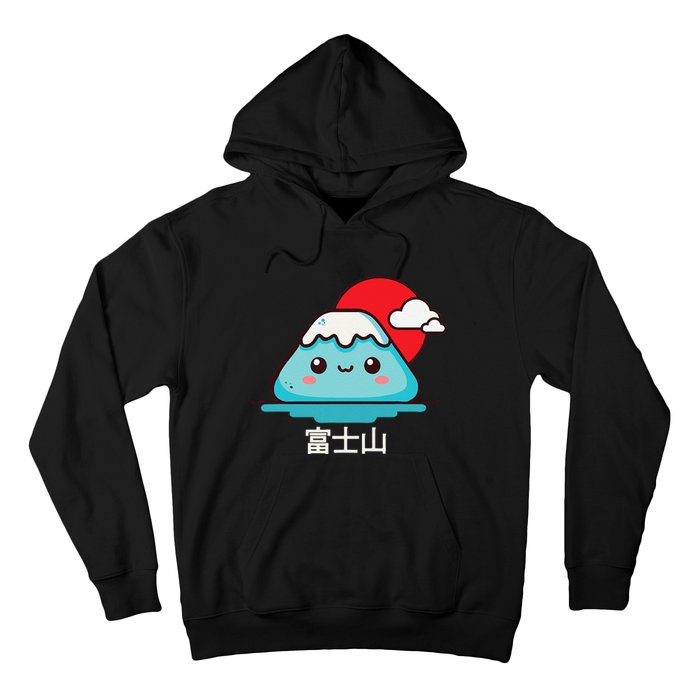 Mount Fuji Japanese Aesthetic Kawaii Mountain Scene Hoodie