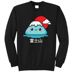 Mount Fuji Japanese Aesthetic Kawaii Mountain Scene Sweatshirt