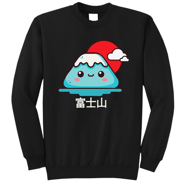 Mount Fuji Japanese Aesthetic Kawaii Mountain Scene Sweatshirt