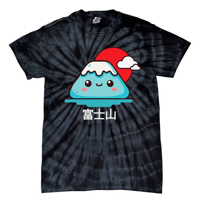 Mount Fuji Japanese Aesthetic Kawaii Mountain Scene Tie-Dye T-Shirt