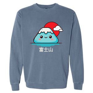 Mount Fuji Japanese Aesthetic Kawaii Mountain Scene Garment-Dyed Sweatshirt