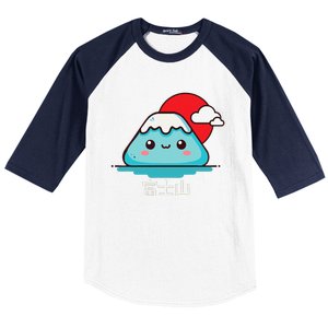 Mount Fuji Japanese Aesthetic Kawaii Mountain Scene Baseball Sleeve Shirt