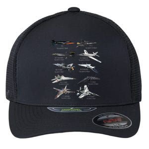 Military's Fastest Jet Fighters Aircraft Plane Of The World Flexfit Unipanel Trucker Cap