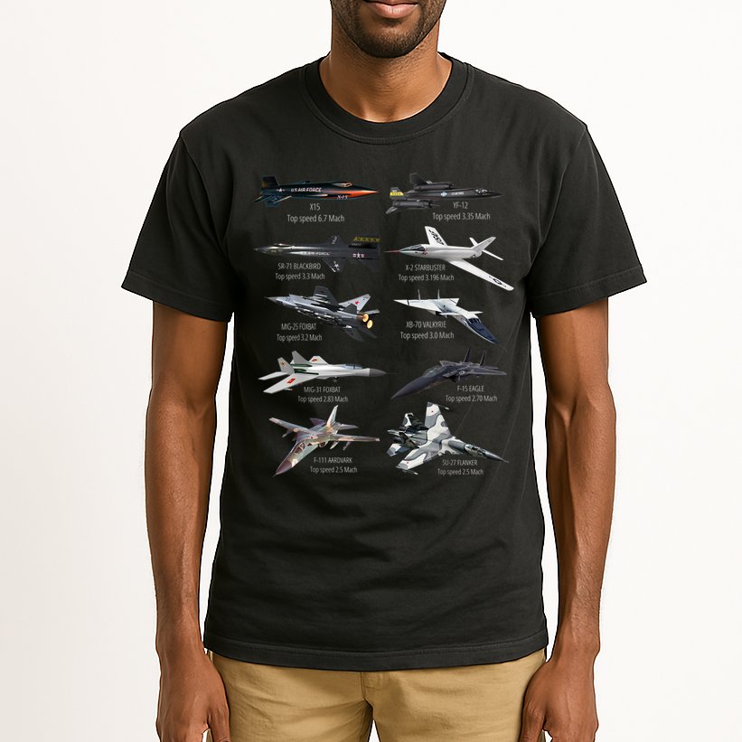 Military's Fastest Jet Fighters Aircraft Plane Of The World Tall T-Shirt