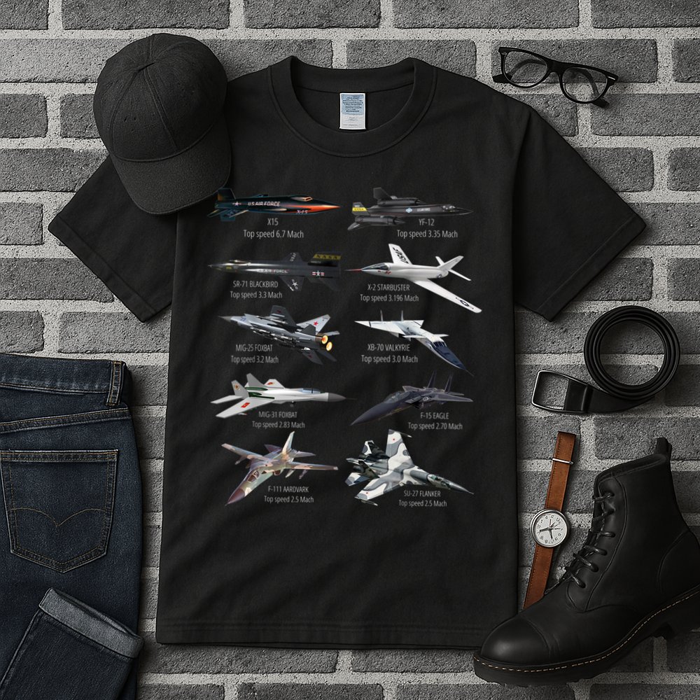 Military's Fastest Jet Fighters Aircraft Plane Of The World Tall T-Shirt