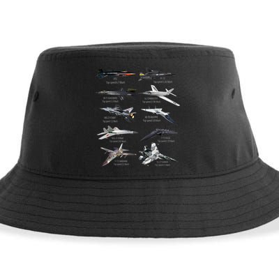 Military's Fastest Jet Fighters Aircraft Plane Of The World Sustainable Bucket Hat