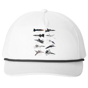 Military's Fastest Jet Fighters Aircraft Plane Of The World Snapback Five-Panel Rope Hat