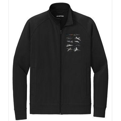 Military's Fastest Jet Fighters Aircraft Plane Of The World Stretch Full-Zip Cadet Jacket