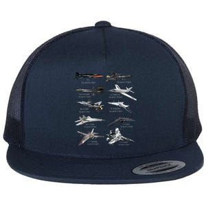 Military's Fastest Jet Fighters Aircraft Plane Of The World Flat Bill Trucker Hat