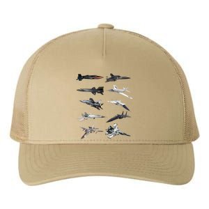 Military's Fastest Jet Fighters Aircraft Plane Of The World Yupoong Adult 5-Panel Trucker Hat