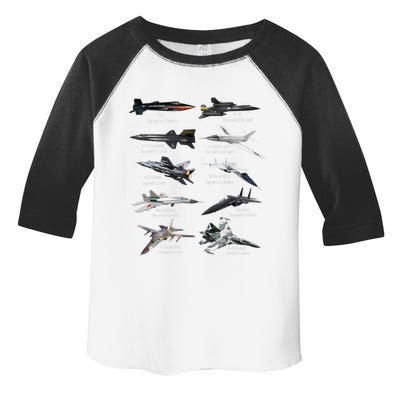 Military's Fastest Jet Fighters Aircraft Plane Of The World Toddler Fine Jersey T-Shirt