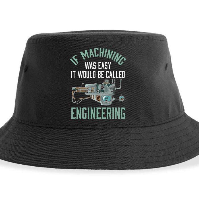 Machinist Funny Joke Humor CNC Machinist Gift Sustainable Bucket Hat