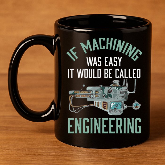 Machinist Funny Joke Humor CNC Machinist Gift 11oz C Handle Ceramic Mug