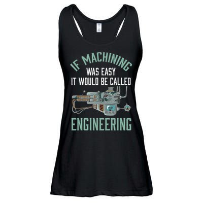 Machinist Funny Joke Humor CNC Machinist Gift Ladies Essential Flowy Tank