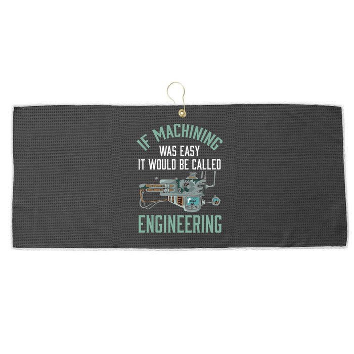 Machinist Funny Joke Humor CNC Machinist Gift Large Microfiber Waffle Golf Towel