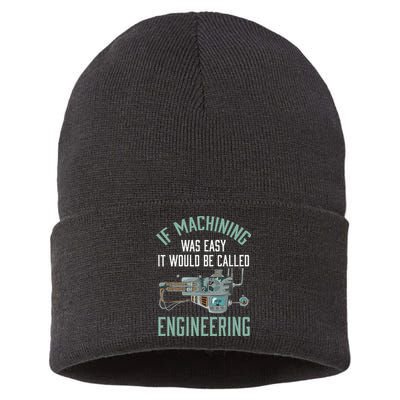 Machinist Funny Joke Humor CNC Machinist Gift Sustainable Knit Beanie