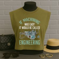 Machinist Funny Joke Humor CNC Machinist Gift Garment-Dyed Women's Muscle Tee