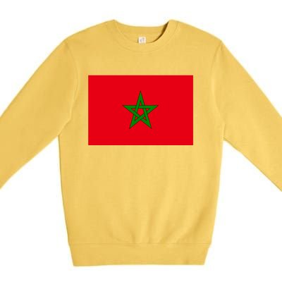 Morocco Football Jersey Moroccan Flag Moroccan Soccer Cute Gift Premium Crewneck Sweatshirt