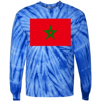 Morocco Football Jersey Moroccan Flag Moroccan Soccer Cute Gift Tie-Dye Long Sleeve Shirt