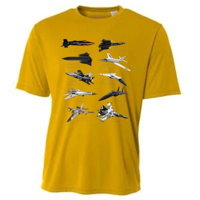 MilitaryS Fastest Jet Fighters Aircraft Plane Of The World Cooling Performance Crew T-Shirt