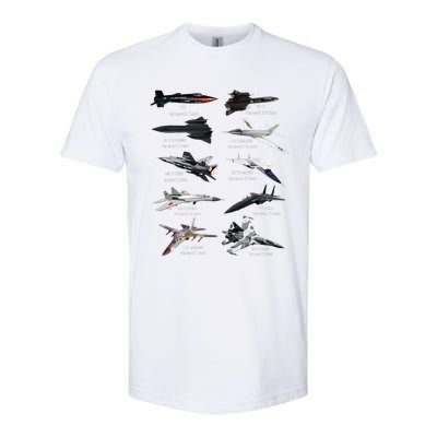 MilitaryS Fastest Jet Fighters Aircraft Plane Of The World Softstyle CVC T-Shirt