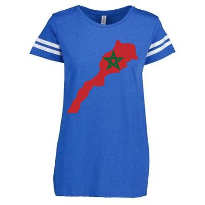 Morocco Football Jersey Moroccan Flag Moroccan Soccer Gift Enza Ladies Jersey Football T-Shirt