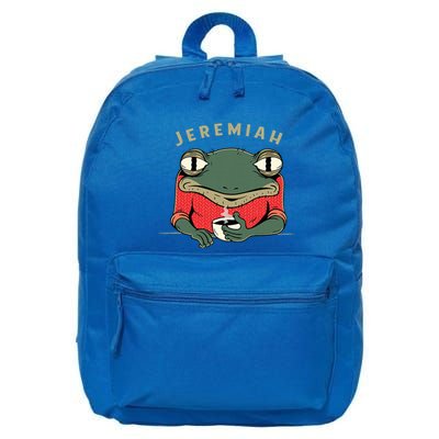Music Funny Jeremiah The Bullfrog Classic Rock 16 in Basic Backpack
