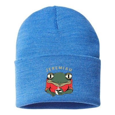 Music Funny Jeremiah The Bullfrog Classic Rock Sustainable Knit Beanie