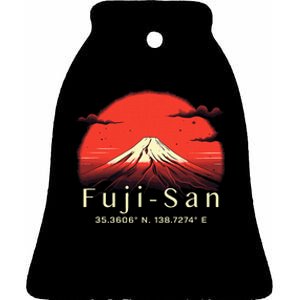 Mount Fuji Japanese Mountain Imagery Japan Lover Mt Fuji Ceramic Bell Ornament