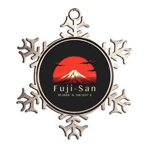 Mount Fuji Japanese Mountain Imagery Japan Lover Mt Fuji Metallic Star Ornament