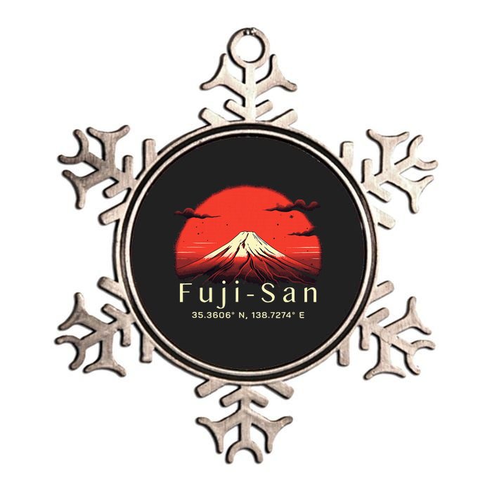 Mount Fuji Japanese Mountain Imagery Japan Lover Mt Fuji Metallic Star Ornament