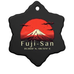 Mount Fuji Japanese Mountain Imagery Japan Lover Mt Fuji Ceramic Star Ornament