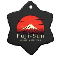 Mount Fuji Japanese Mountain Imagery Japan Lover Mt Fuji Ceramic Star Ornament