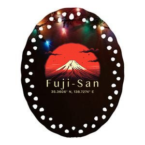 Mount Fuji Japanese Mountain Imagery Japan Lover Mt Fuji Ceramic Oval Ornament