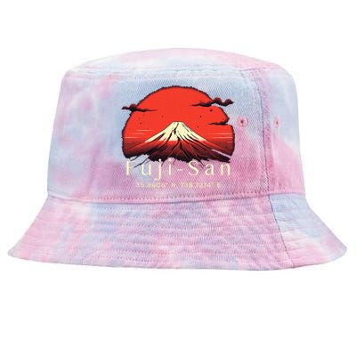 Mount Fuji Japanese Mountain Imagery Japan Lover Mt Fuji Tie-Dyed Bucket Hat